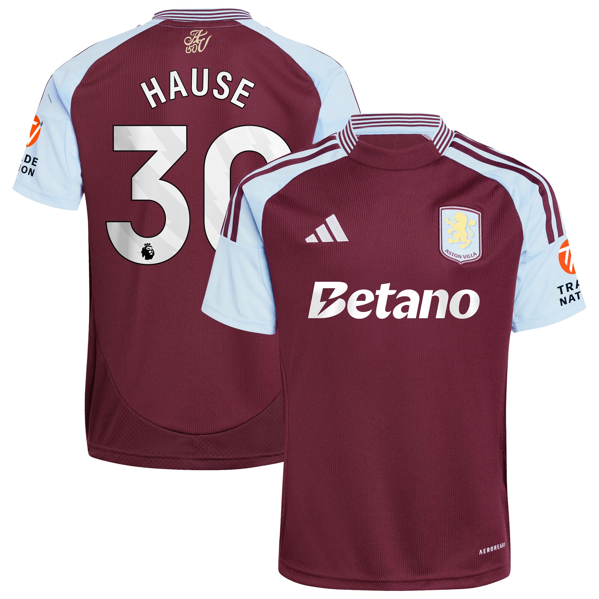 aston villa adidas home shirt 2024-25 with hause 30 printing Collection | Official Aston Villa Kits for Fans