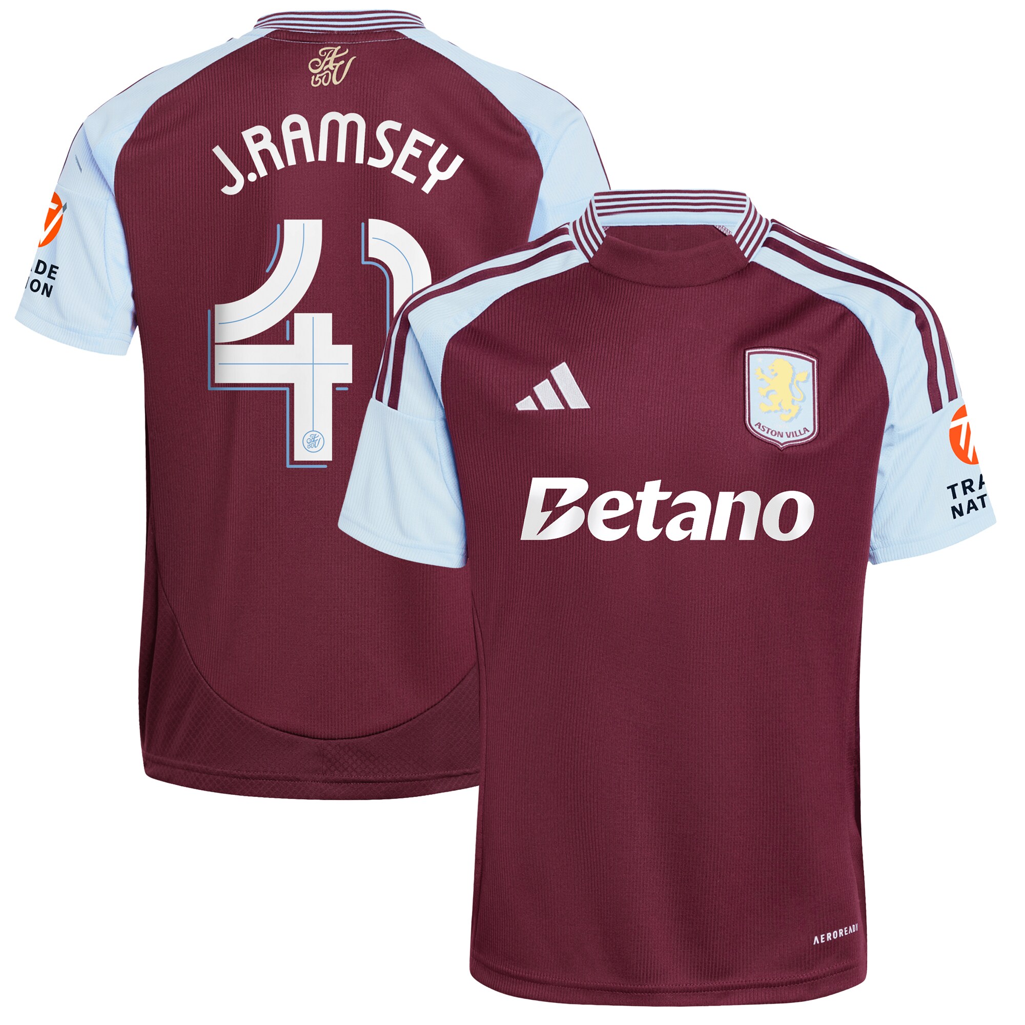 aston villa adidas home shirt 2024-25 with j. ramsey 41 cup printing Collection | Official Aston Villa Kits for Fans