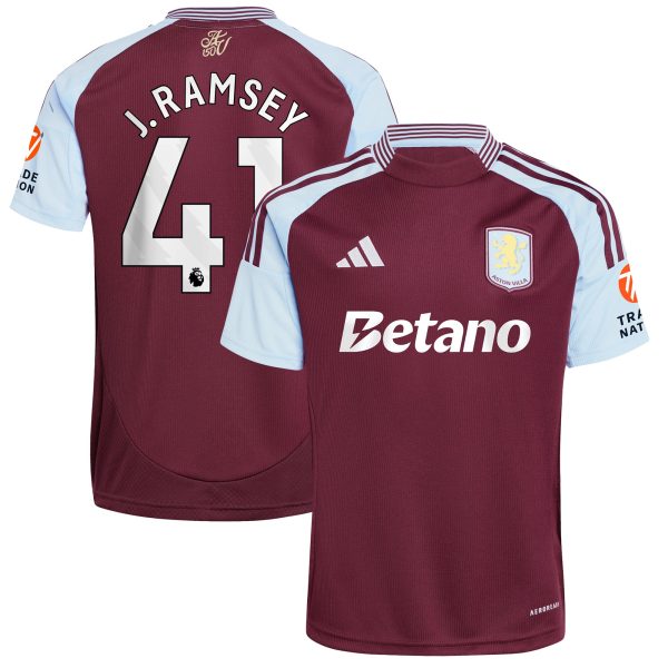 aston villa adidas home shirt 2024-25 with j. ramsey 41 printing Collection | Official Aston Villa Kits for Fans