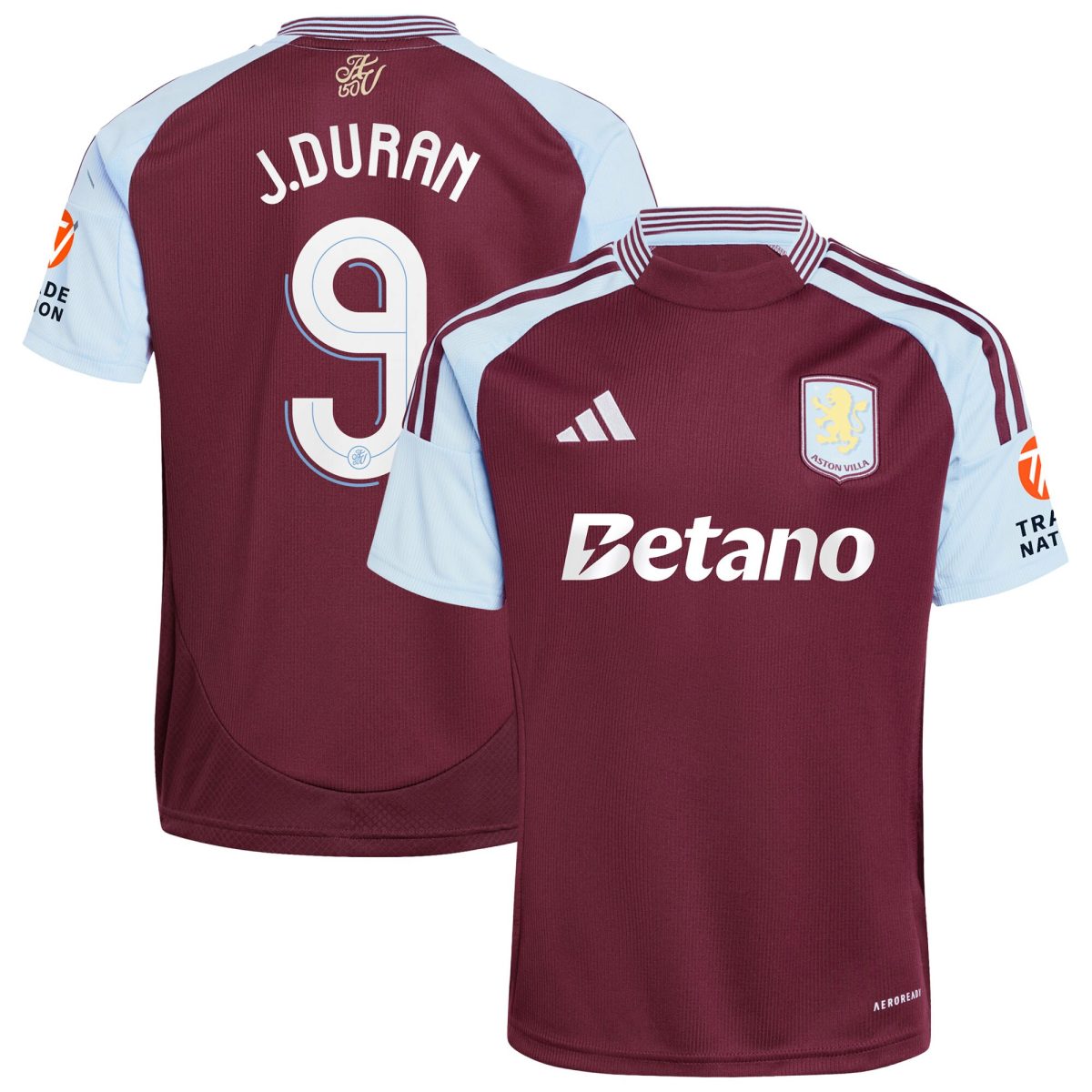 aston villa adidas home shirt 2024-25 with j.duran 9 cup printing Collection | Official Aston Villa Kits for Fans