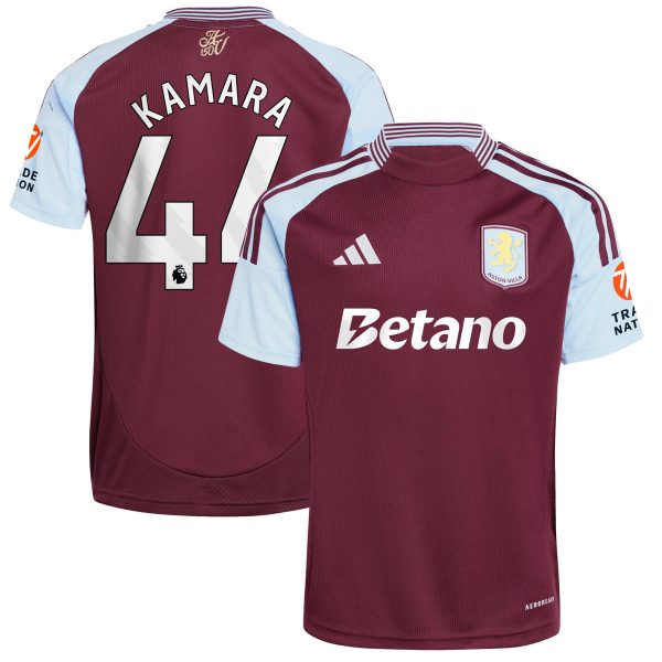 aston villa adidas home shirt 2024-25 with kamara 44 printing Collection | Official Aston Villa Kits for Fans