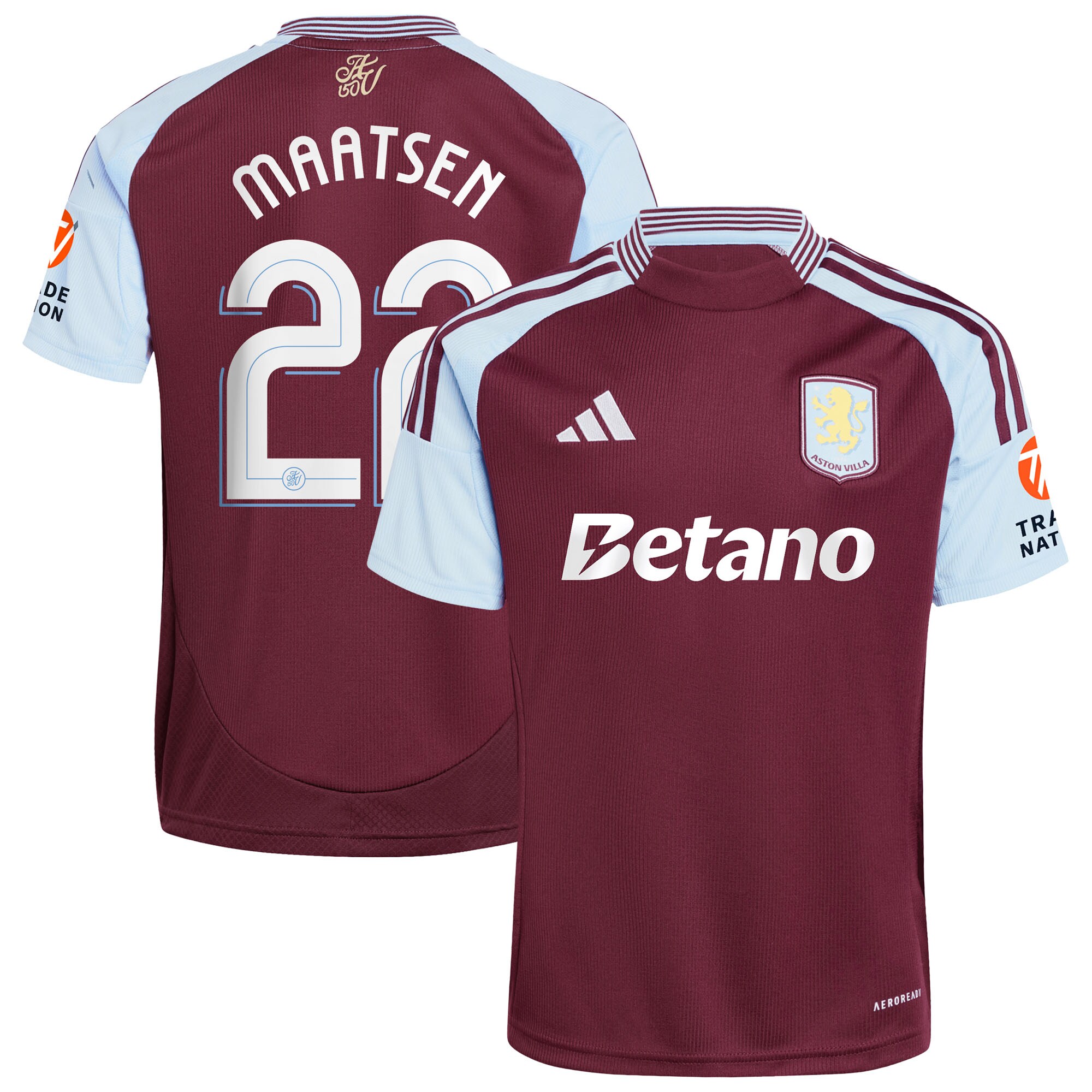 aston villa adidas home shirt 2024-25 with maatsen 22 cup printing Collection | Official Aston Villa Kits for Fans