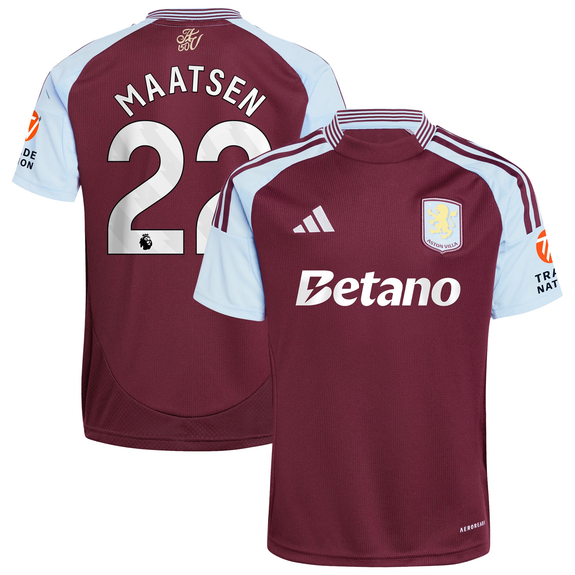aston villa adidas home shirt 2024-25 with maatsen 22 printing Collection | Official Aston Villa Kits for Fans