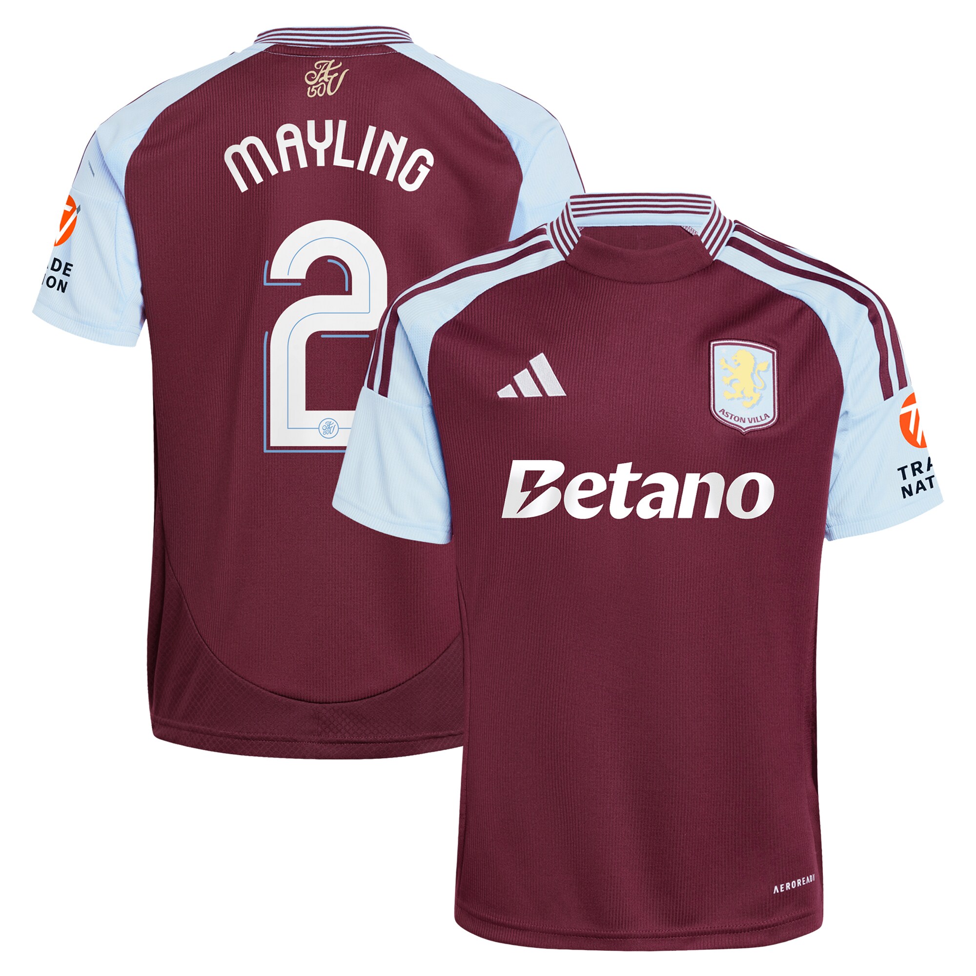 aston villa adidas home shirt 2024-25 with mayling 2 cup printing Collection | Official Aston Villa Kits for Fans