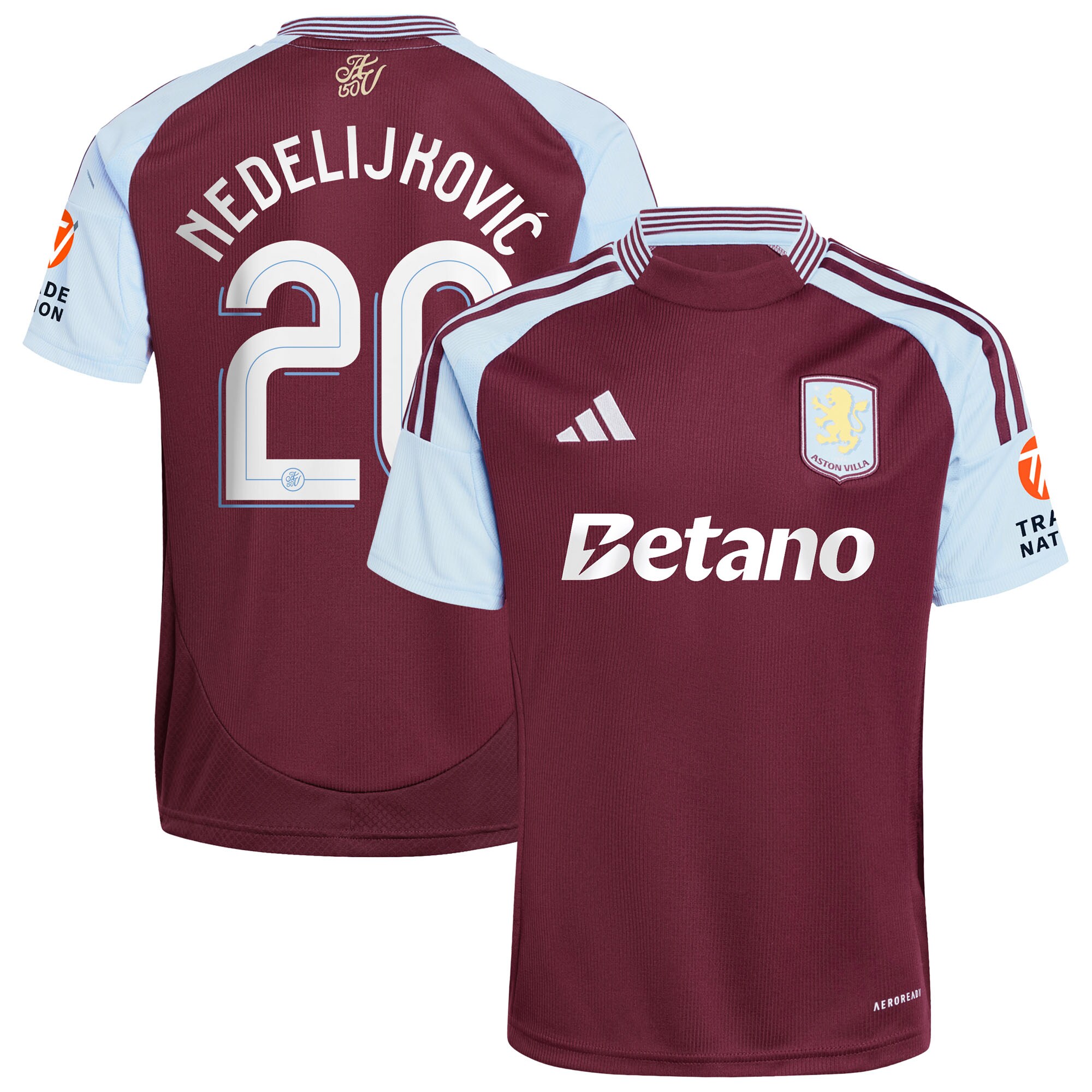 aston villa adidas home shirt 2024-25 with nedeljković 20 cup printing Collection | Official Aston Villa Kits for Fans