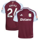 aston villa adidas home shirt 2024-25 with onana 24 printing Collection | Official Aston Villa Kits for Fans