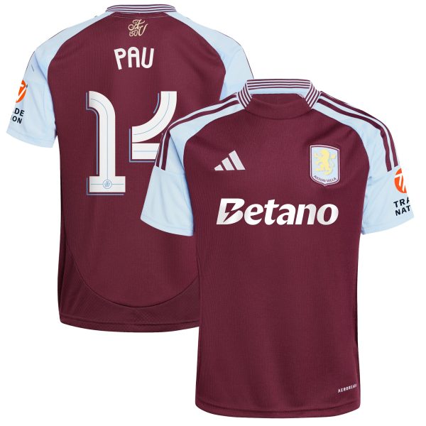 aston villa adidas home shirt 2024-25 with pau 14 cup printing Collection | Official Aston Villa Kits for Fans