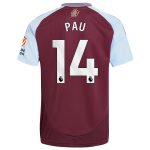 aston villa adidas home shirt 2024-25 with pau 14 printing Collection | Official Aston Villa Kits for Fans