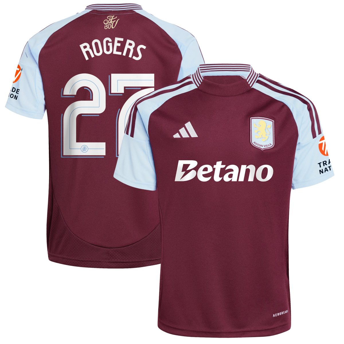 aston villa adidas home shirt 2024-25 with rogers 27 cup printing Collection | Official Aston Villa Kits for Fans