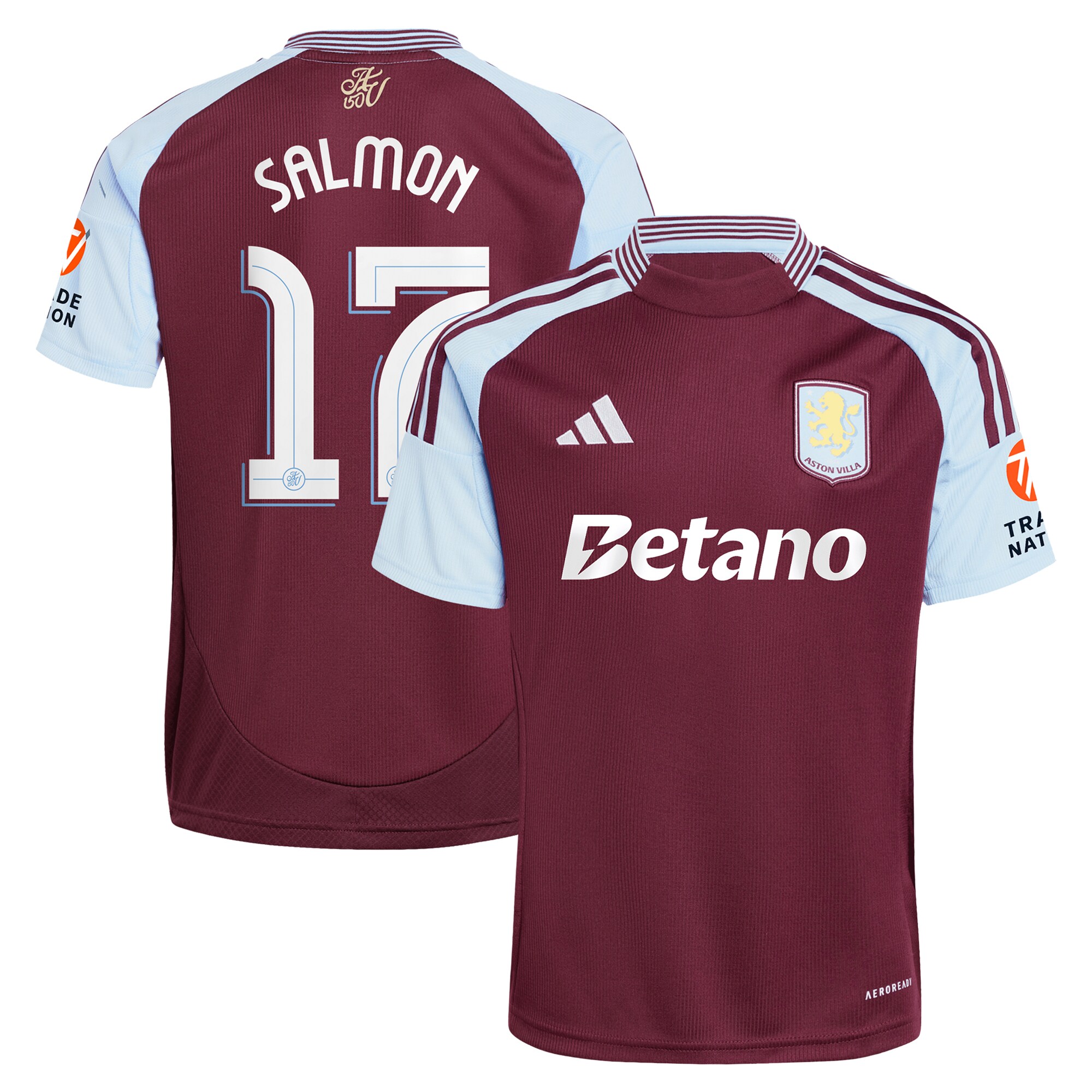 aston villa adidas home shirt 2024-25 with salmon 17 cup printing Collection | Official Aston Villa Kits for Fans