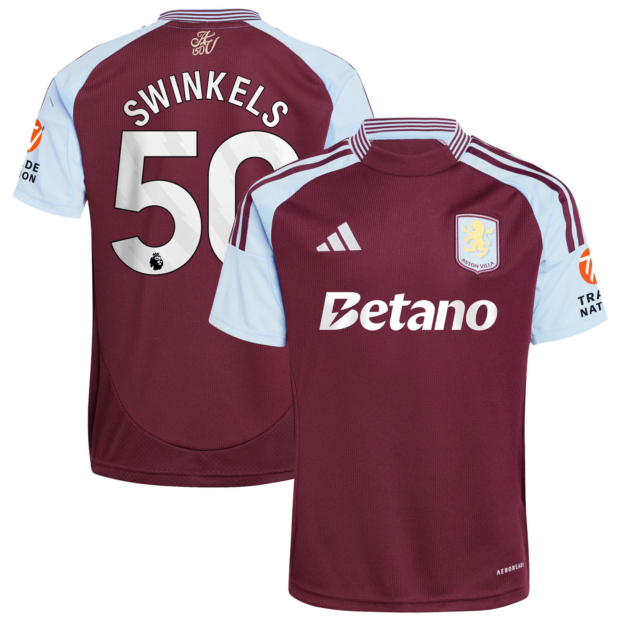 aston villa adidas home shirt 2024-25 with swinkels 50 printing Collection | Official Aston Villa Kits for Fans