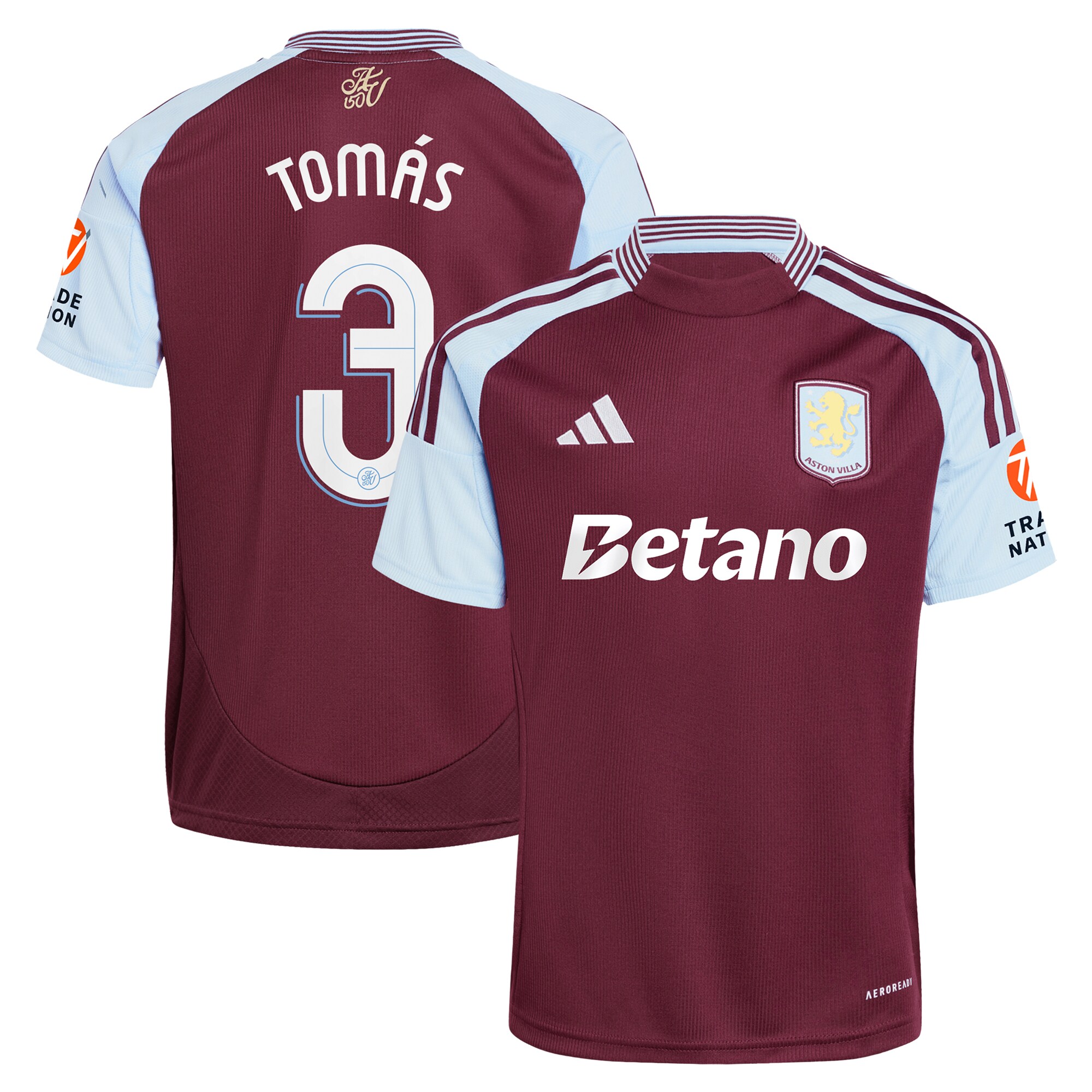 aston villa adidas home shirt 2024-25 with tomás 3 cup printing Collection | Official Aston Villa Kits for Fans