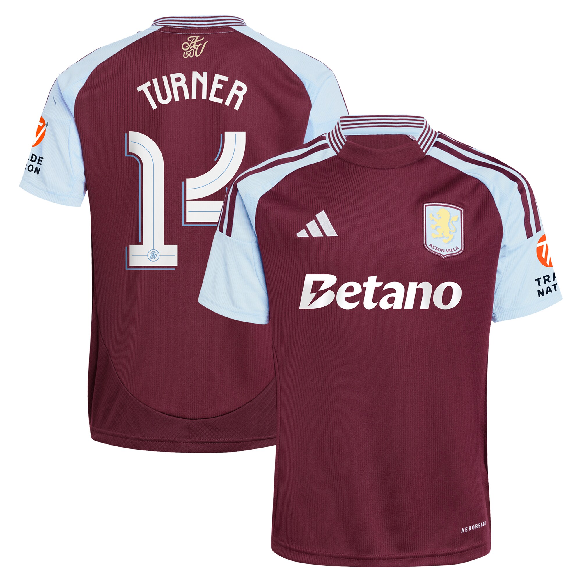 aston villa adidas home shirt 2024-25 with turner 14 cup printing Collection | Official Aston Villa Kits for Fans