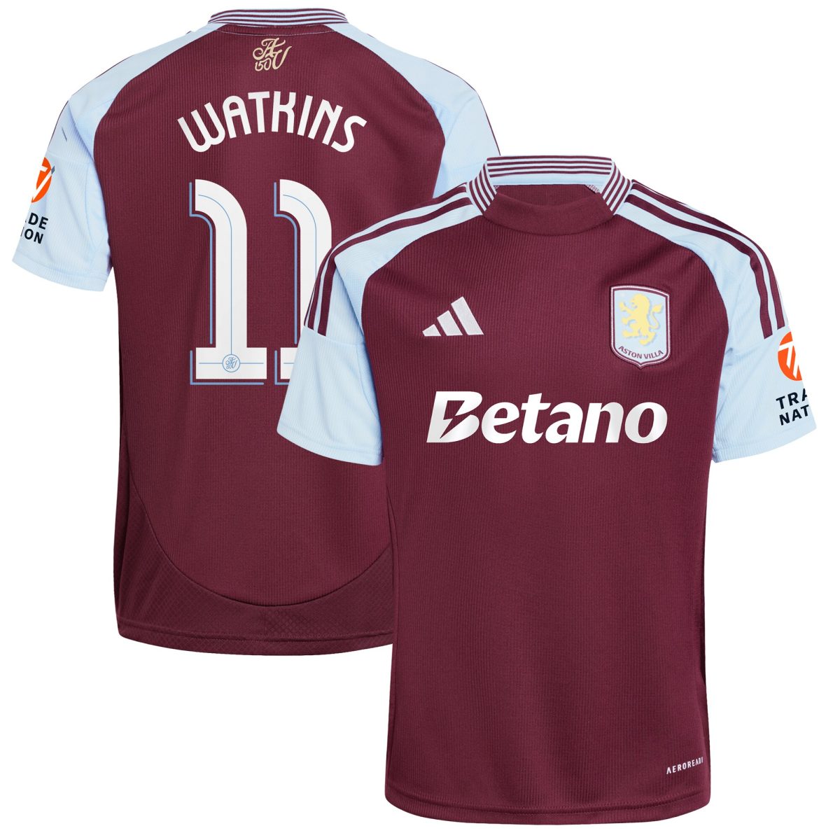 aston villa adidas home shirt 2024-25 with watkins 11 cup printing Collection | Official Aston Villa Kits for Fans