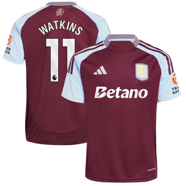 aston villa adidas home shirt 2024-25 with watkins 11 printing Collection | Official Aston Villa Kits for Fans