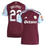 aston villa adidas home shirt 2024-25 – womens with baijings 22 cup printing Collection | Official Aston Villa Kits for Fans