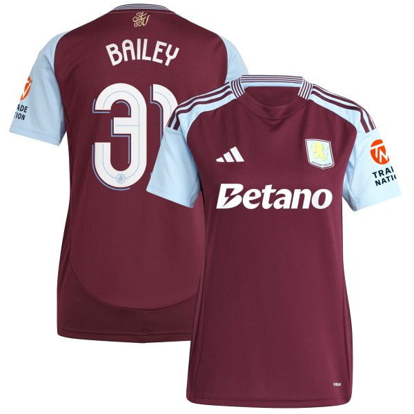 aston villa adidas home shirt 2024-25 – womens with bailey 31 cup printing Collection | Official Aston Villa Kits for Fans