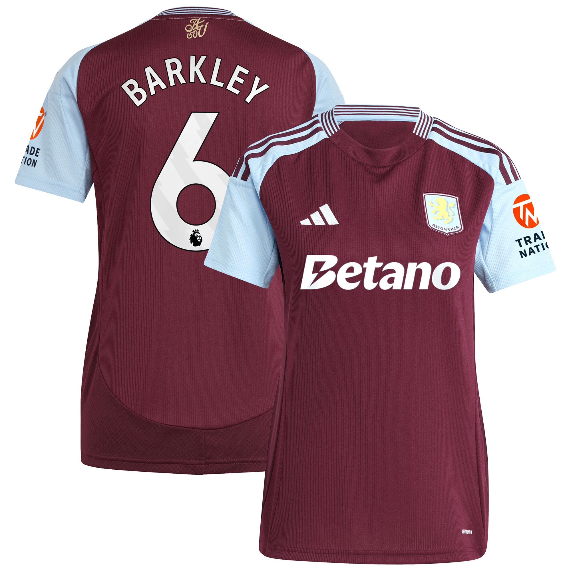 aston villa adidas home shirt 2024-25 – womens with barkley 6 printing Collection | Official Aston Villa Kits for Fans