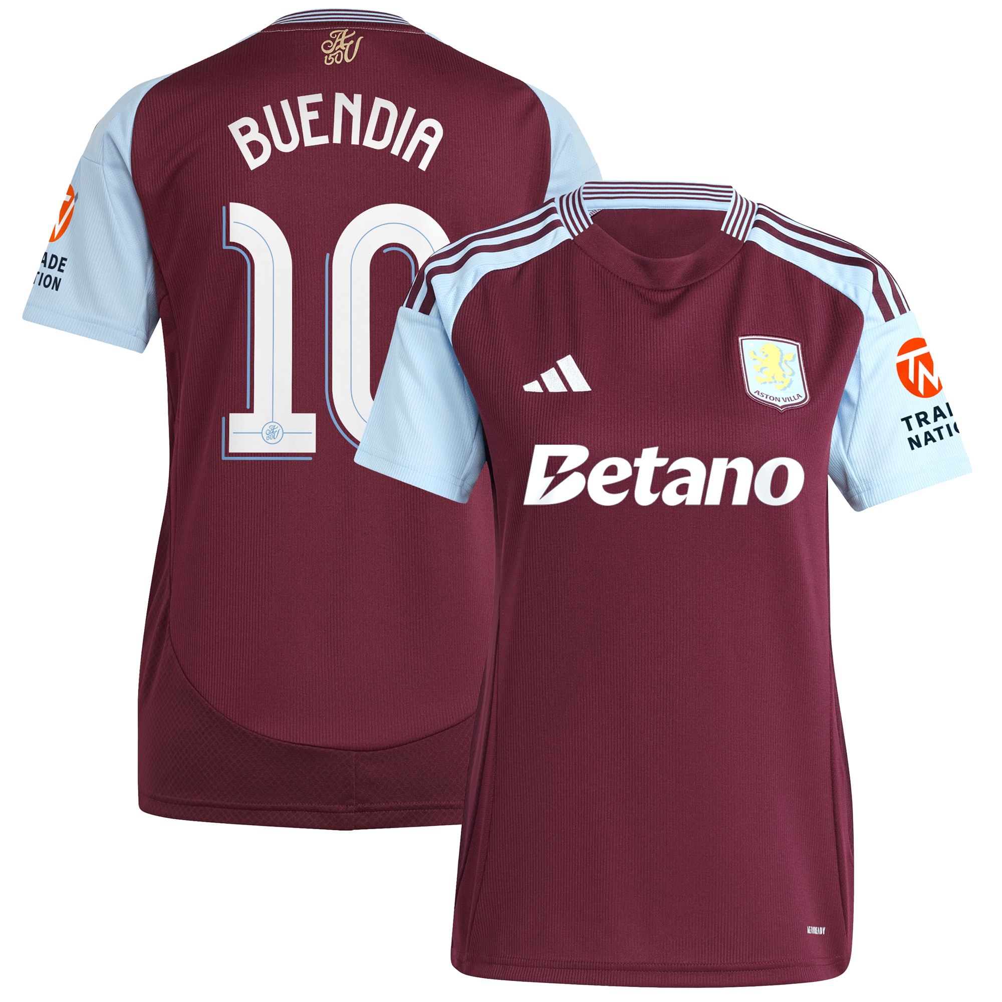 aston villa adidas home shirt 2024-25 – womens with buendia 10 cup printing Collection | Official Aston Villa Kits for Fans