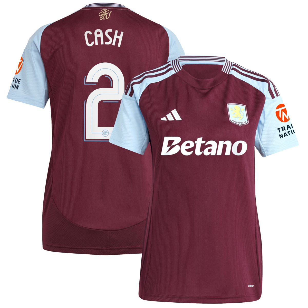 aston villa adidas home shirt 2024-25 – womens with cash 2 cup printing Collection | Official Aston Villa Kits for Fans