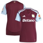 aston villa adidas home shirt 2024-25 – womens with custom printing Collection | Official Aston Villa Kits for Fans