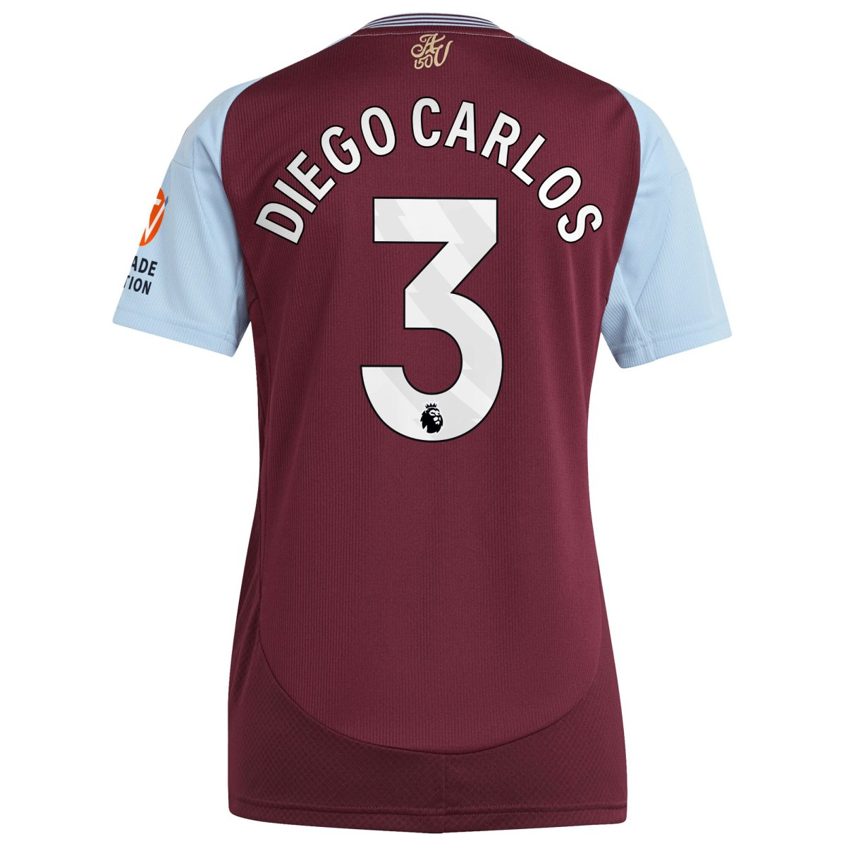 aston villa adidas home shirt 2024-25 – womens with diego carlos 3 printing Collection | Official Aston Villa Kits for Fans