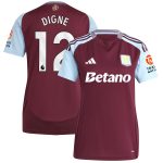 aston villa adidas home shirt 2024-25 – womens with digne 12 printing Collection | Official Aston Villa Kits for Fans