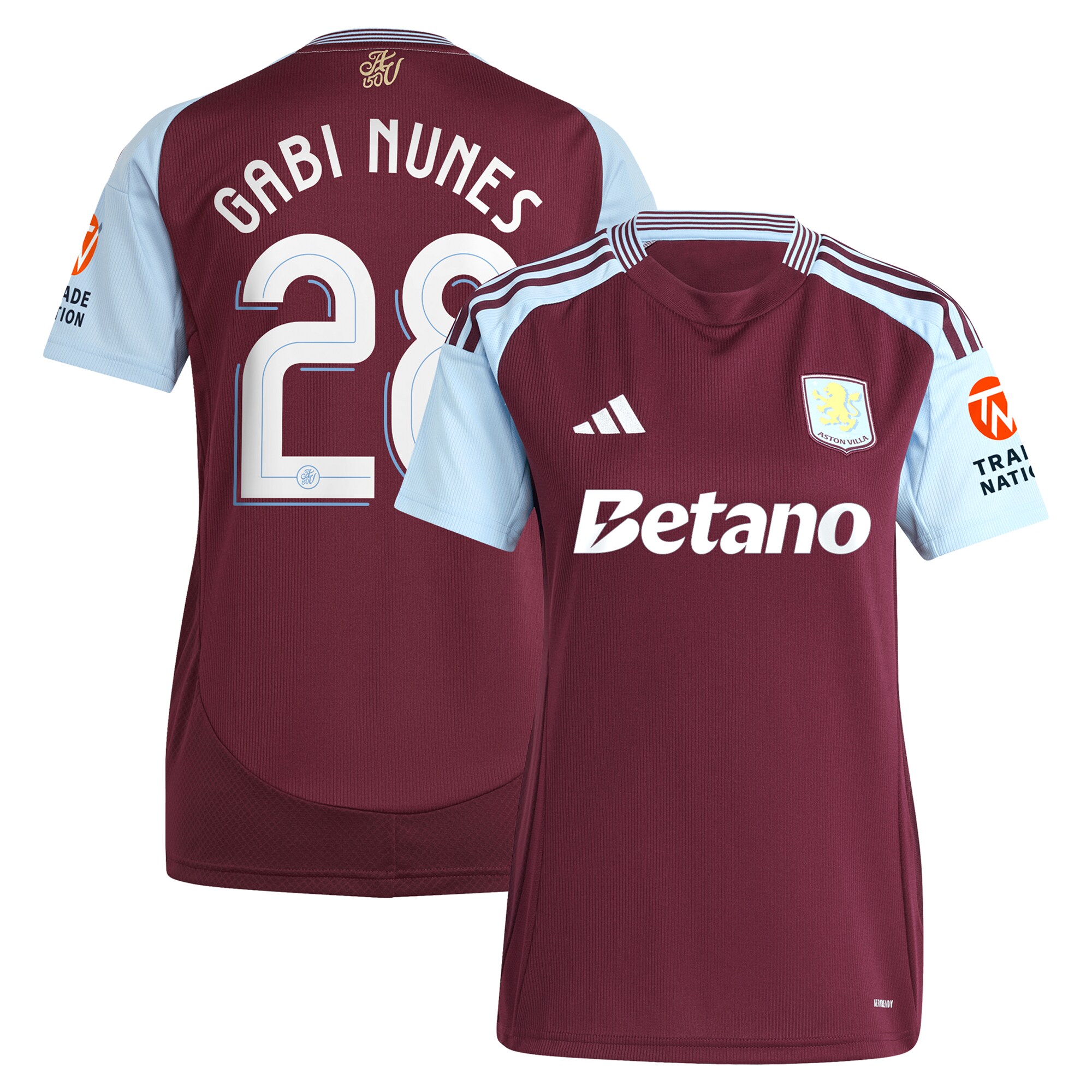 aston villa adidas home shirt 2024-25 – womens with gabi nunes 28 cup printing Collection | Official Aston Villa Kits for Fans