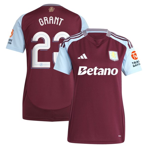 aston villa adidas home shirt 2024-25 – womens with grant 23 cup printing Collection | Official Aston Villa Kits for Fans