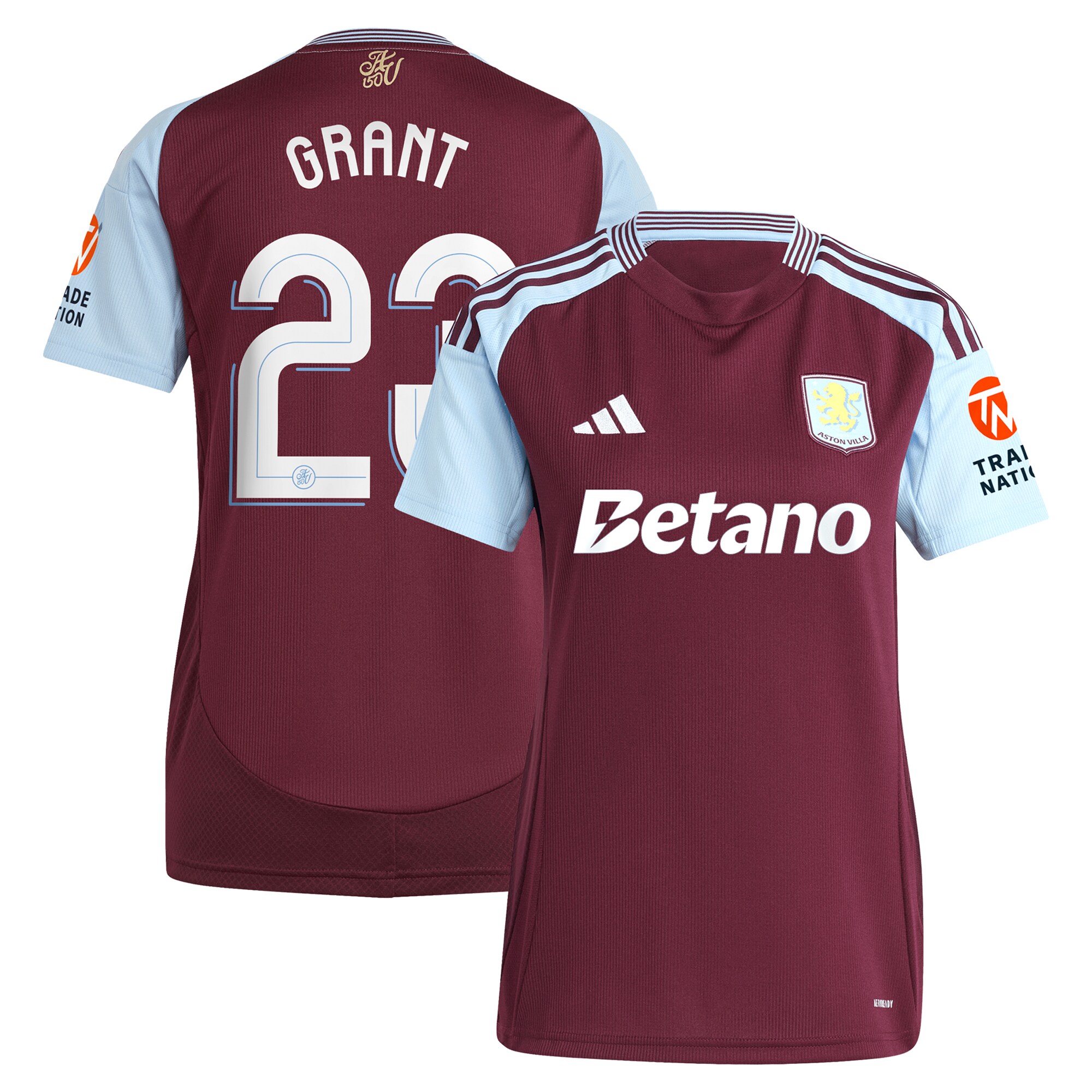 aston villa adidas home shirt 2024-25 – womens with grant 23 cup printing Collection | Official Aston Villa Kits for Fans