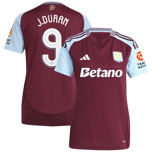 aston villa adidas home shirt 2024-25 – womens with j.duran 9 cup printing Collection | Official Aston Villa Kits for Fans