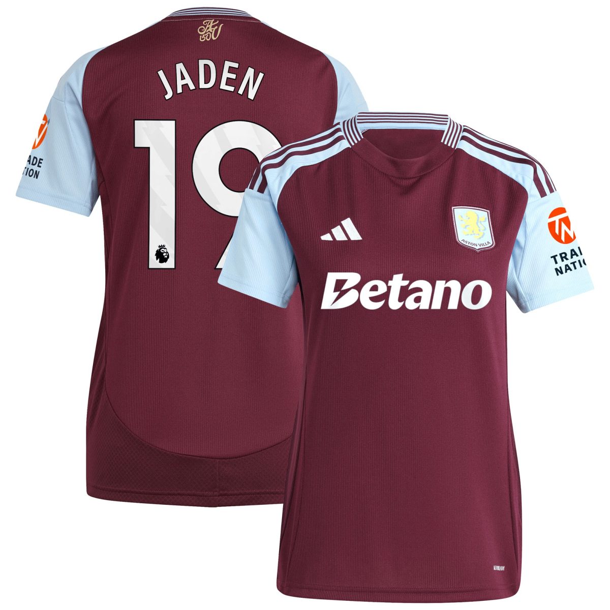 aston villa adidas home shirt 2024-25 – womens with jaden 19 printing Collection | Official Aston Villa Kits for Fans