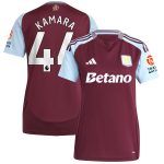 aston villa adidas home shirt 2024-25 – womens with kamara 44 printing Collection | Official Aston Villa Kits for Fans