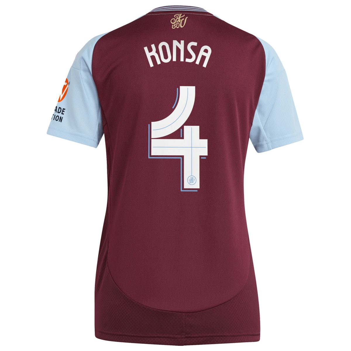 aston villa adidas home shirt 2024-25 – womens with konsa 4 cup printing Collection | Official Aston Villa Kits for Fans