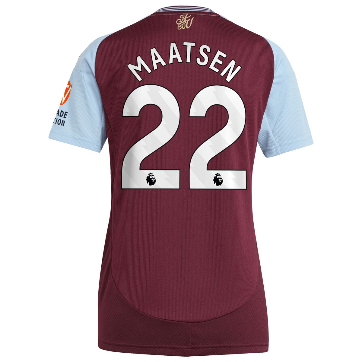 aston villa adidas home shirt 2024-25 – womens with maatsen 22 printing Collection | Official Aston Villa Kits for Fans