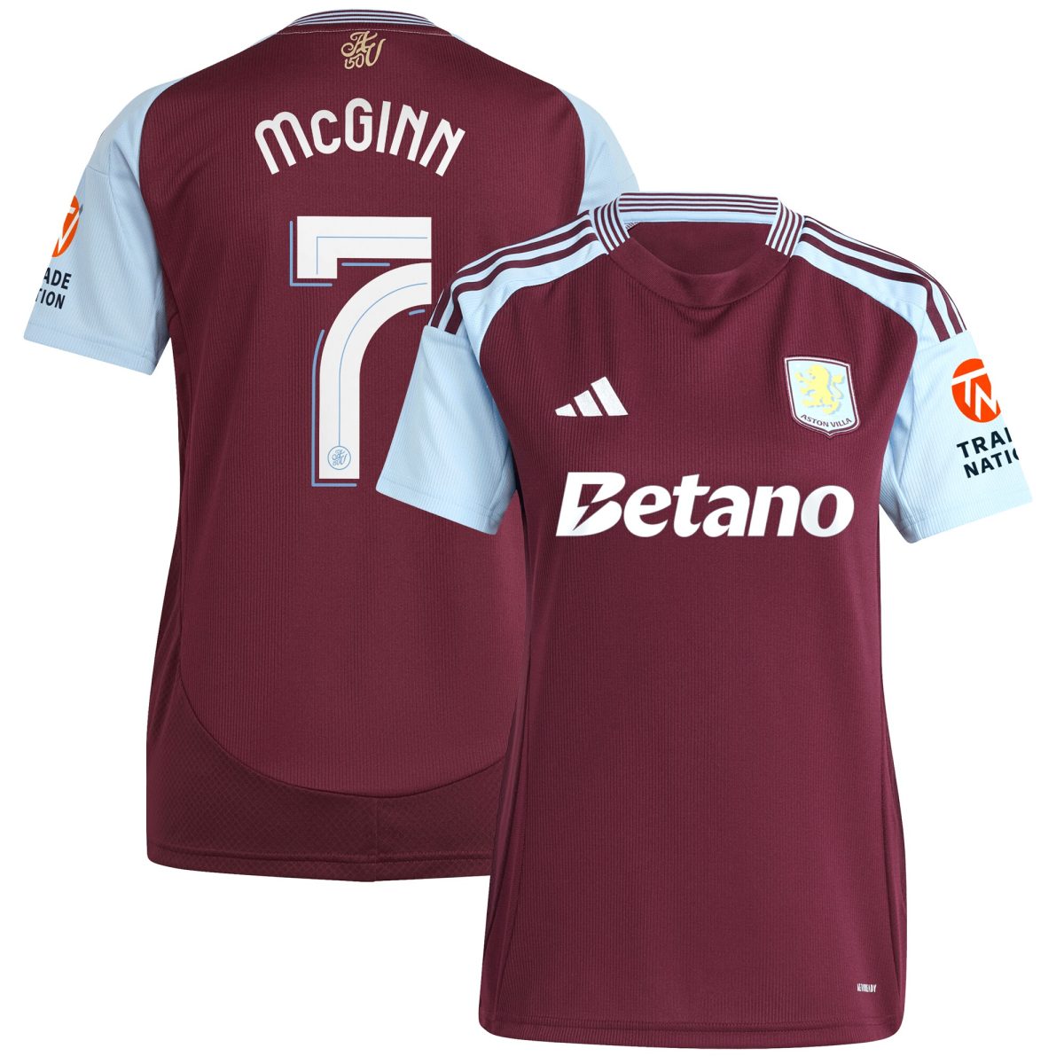 aston villa adidas home shirt 2024-25 – womens with mcginn 7 cup printing Collection | Official Aston Villa Kits for Fans