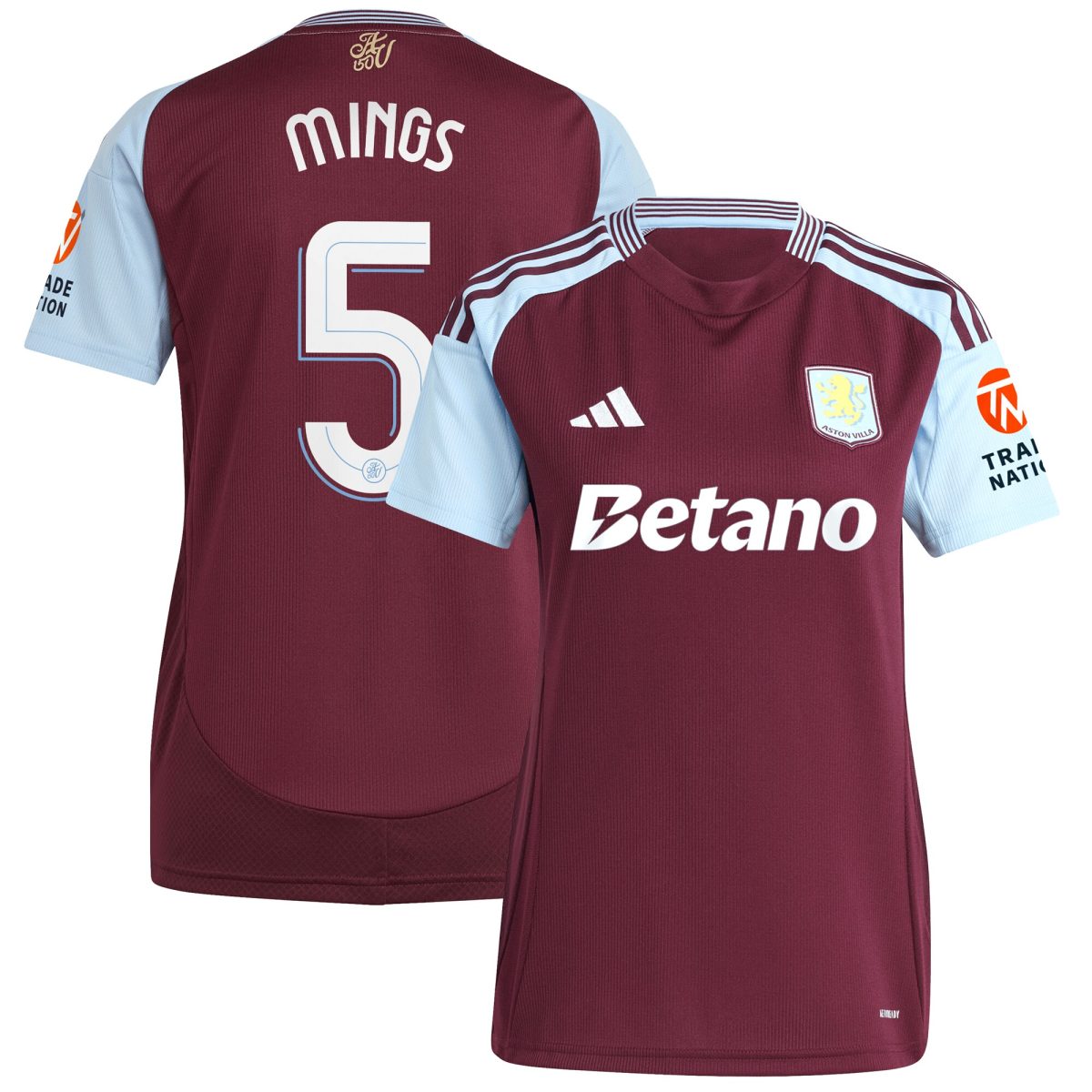 aston villa adidas home shirt 2024-25 – womens with mings 5 cup printing Collection | Official Aston Villa Kits for Fans