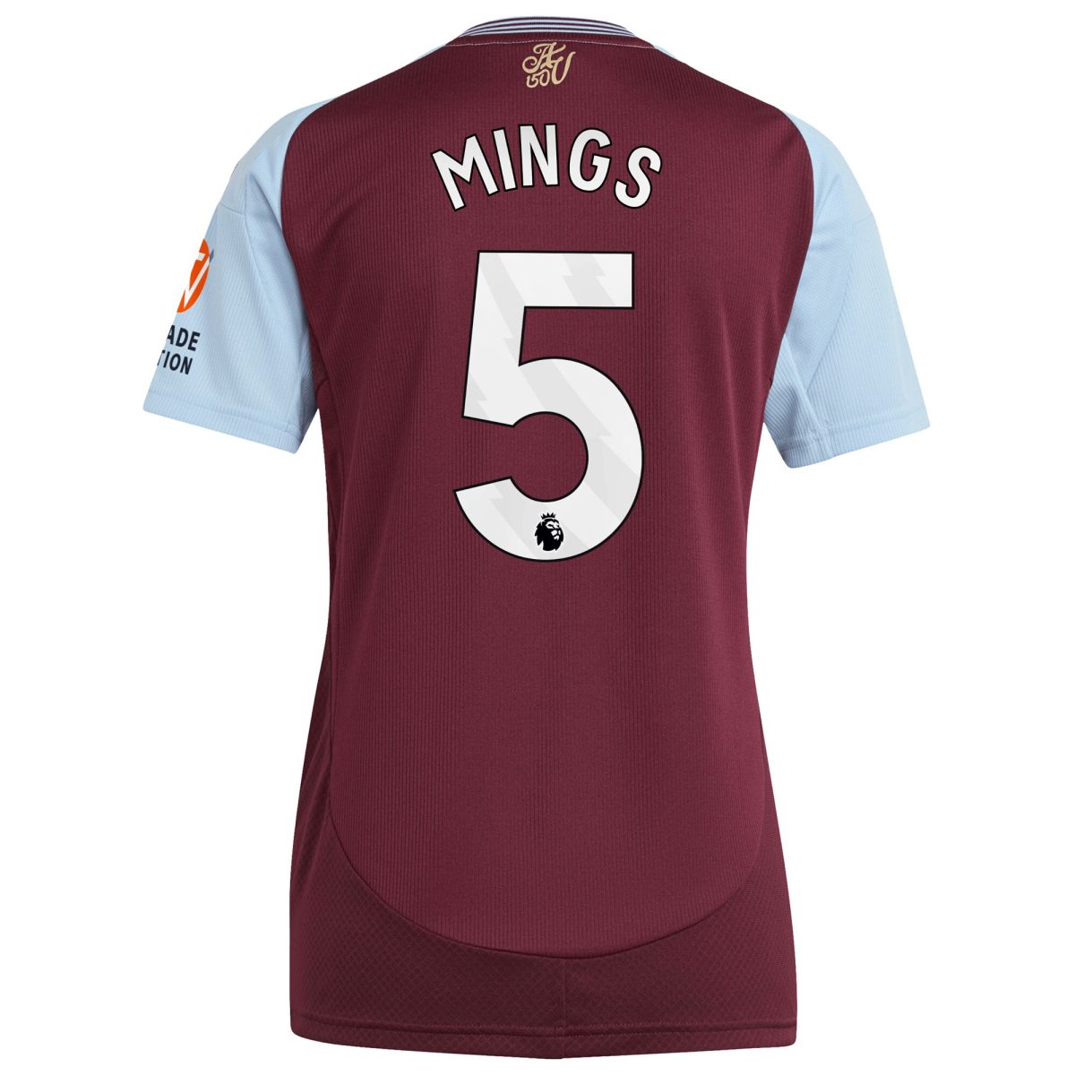 aston villa adidas home shirt 2024-25 – womens with mings 5 printing Collection | Official Aston Villa Kits for Fans