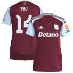 aston villa adidas home shirt 2024-25 – womens with pau 14 cup printing Collection | Official Aston Villa Kits for Fans