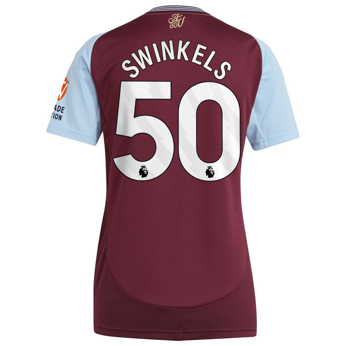 aston villa adidas home shirt 2024-25 – womens with swinkels 50 printing Collection | Official Aston Villa Kits for Fans