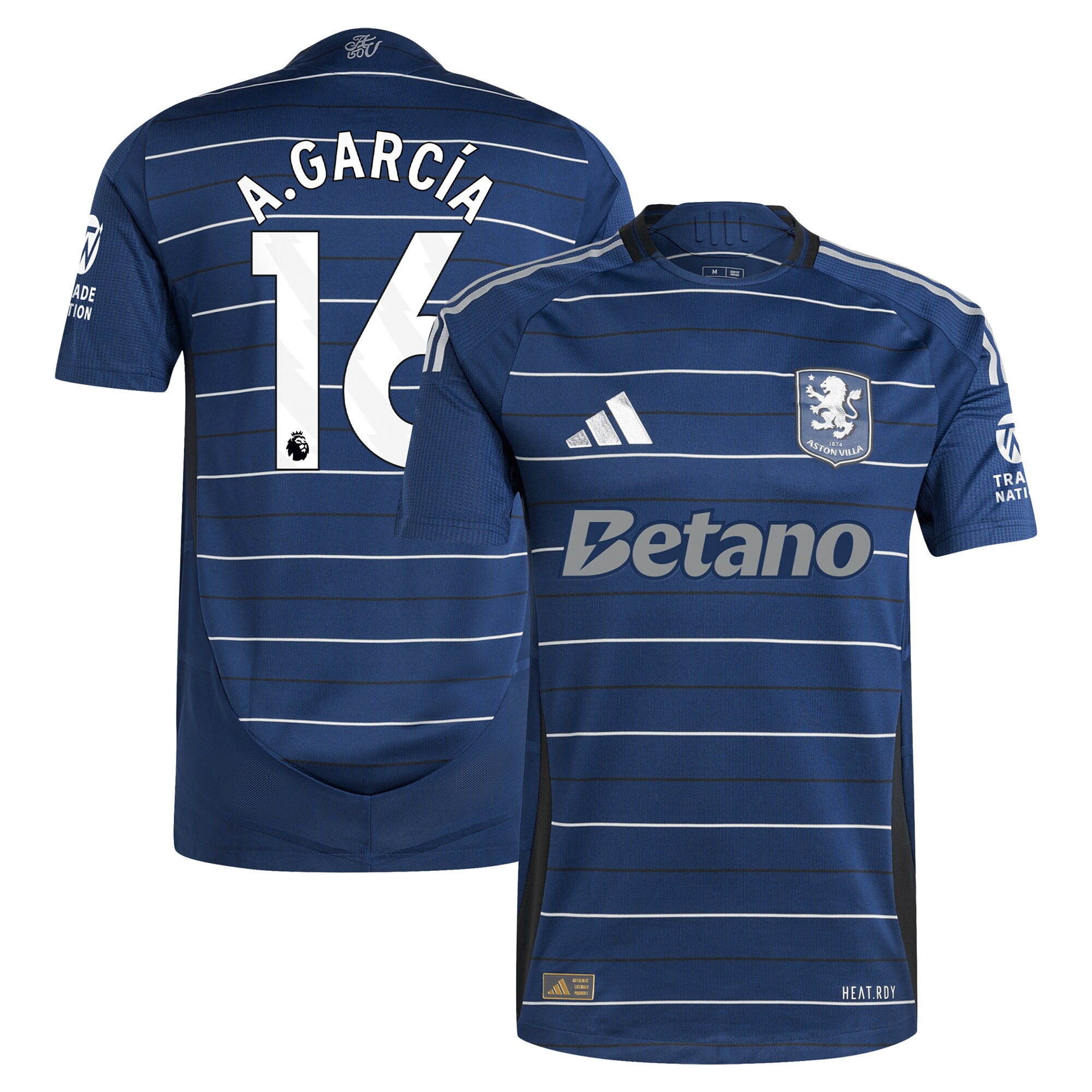aston villa adidas third authentic shirt 2024-25 with a.garcía 16 printing Collection | Official Aston Villa Kits for Fans