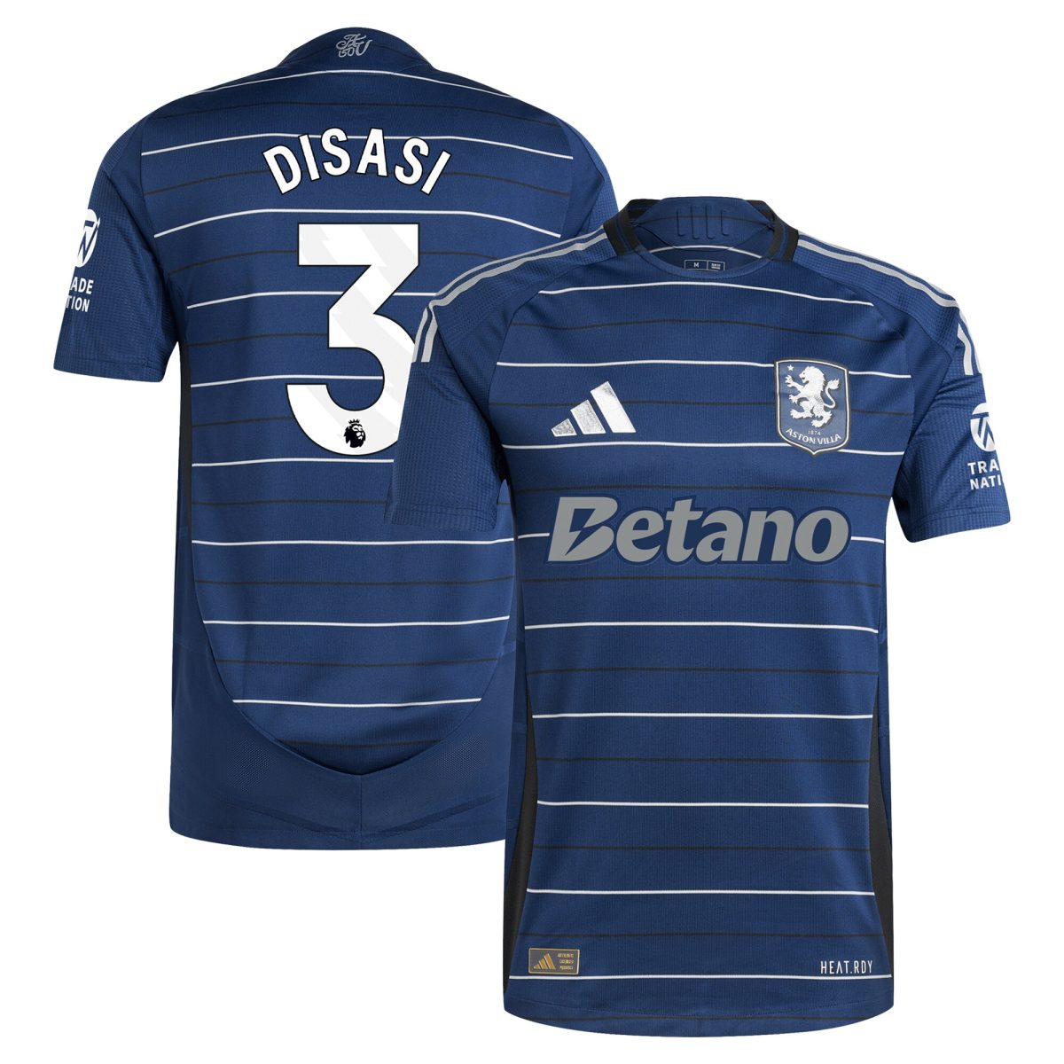 aston villa adidas third authentic shirt 2024-25 with disasi 3 printing Collection | Official Aston Villa Kits for Fans