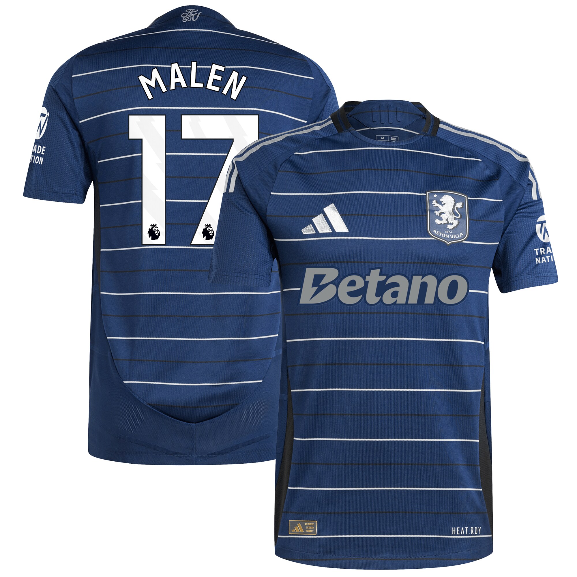 aston villa adidas third authentic shirt 2024-25 with malen 17 printing Collection | Official Aston Villa Kits for Fans