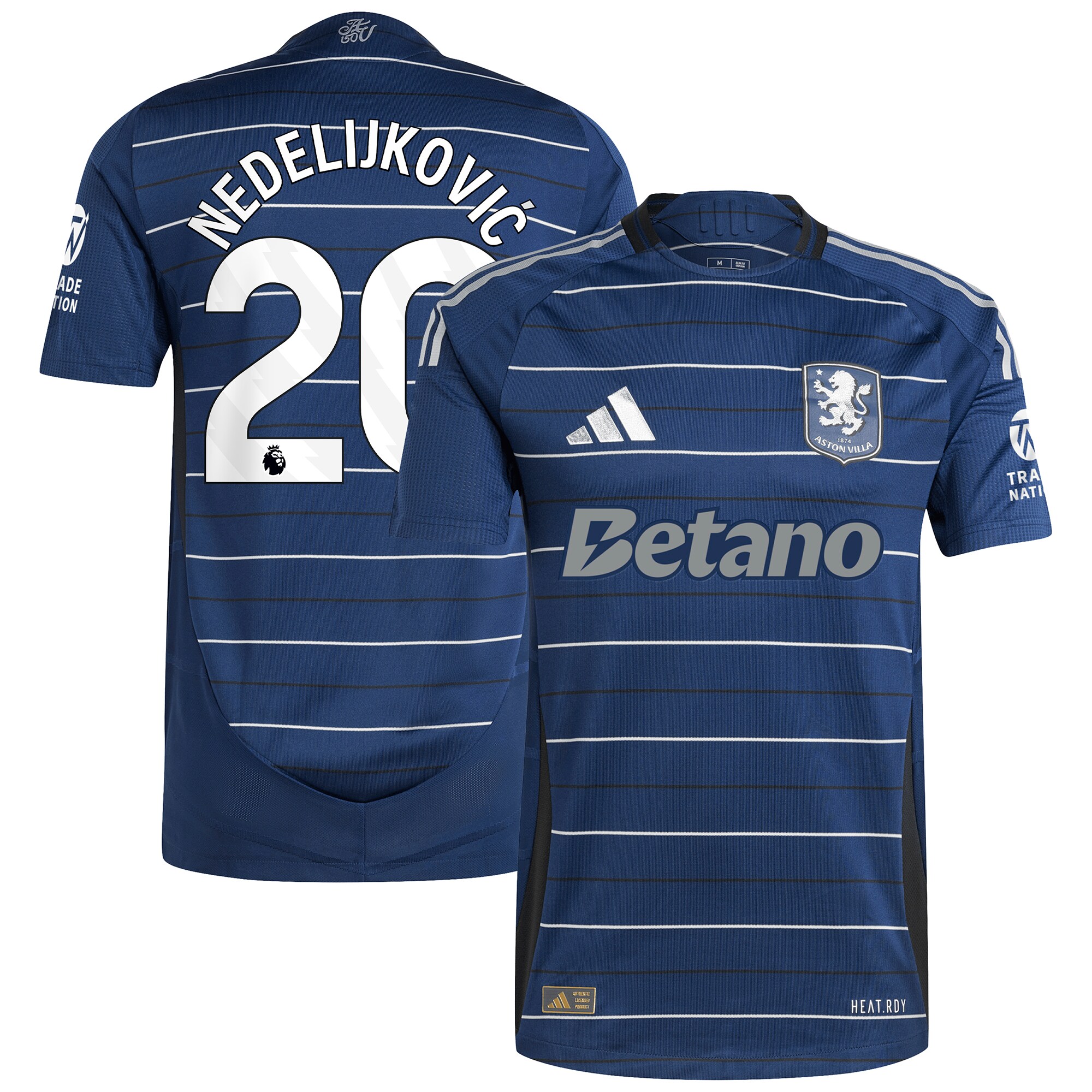 aston villa adidas third authentic shirt 2024-25 with nedeljković 20 printing Collection | Official Aston Villa Kits for Fans
