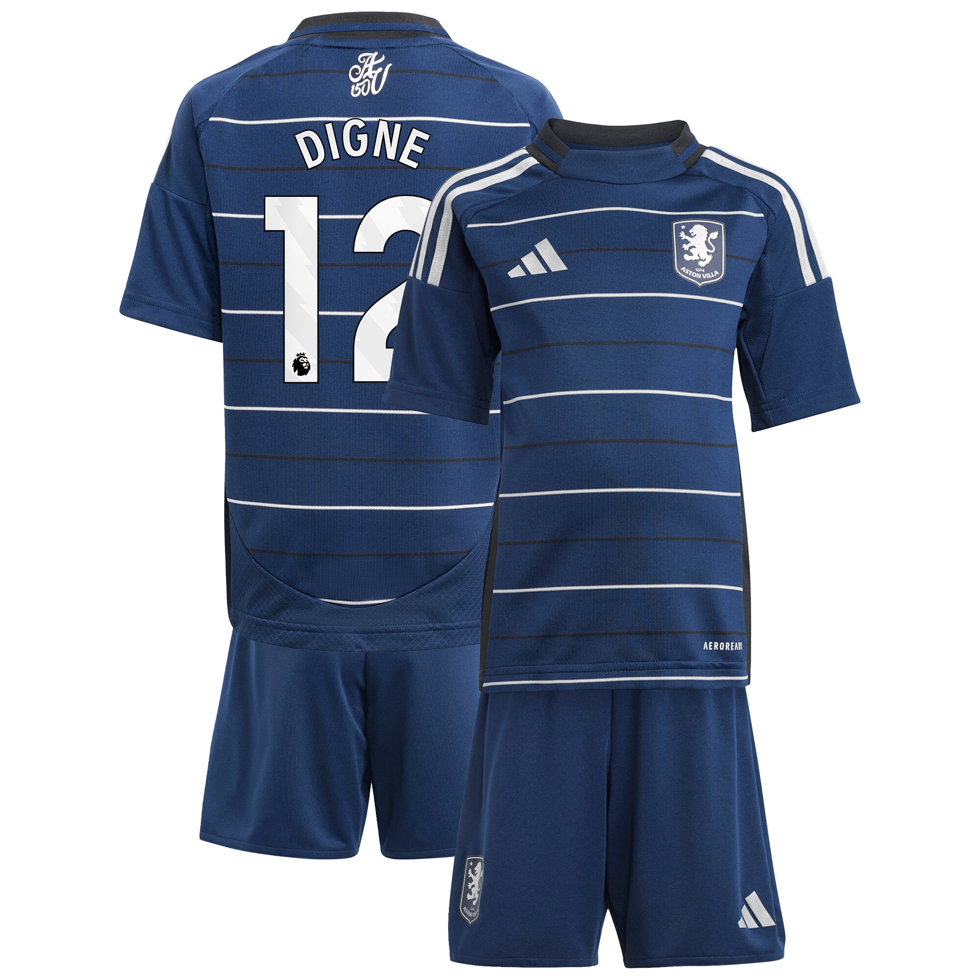 aston villa adidas third minikit 2024-25 with digne 12 printing Collection | Official Aston Villa Kits for Fans
