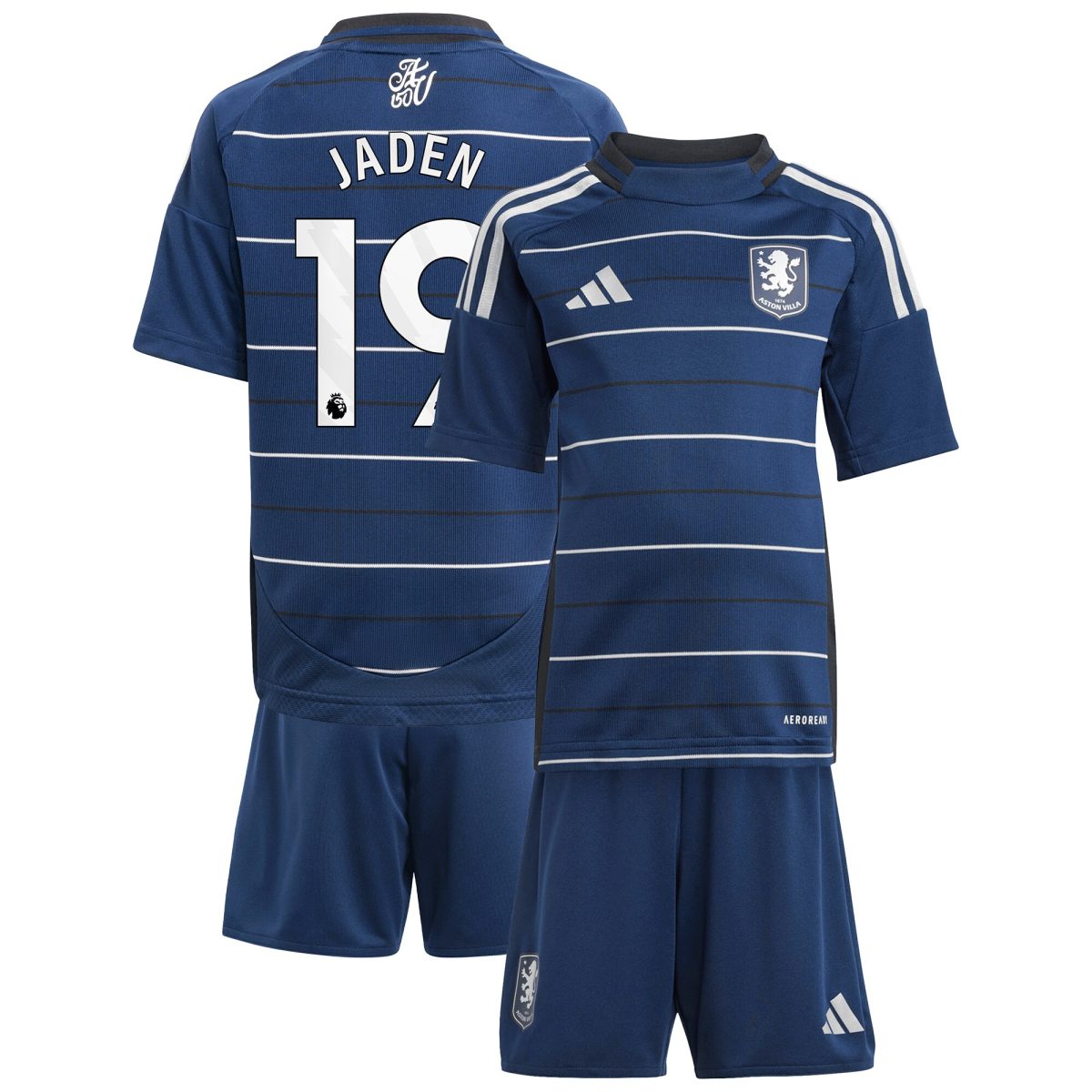 aston villa adidas third minikit 2024-25 with jaden 19 printing Collection | Official Aston Villa Kits for Fans