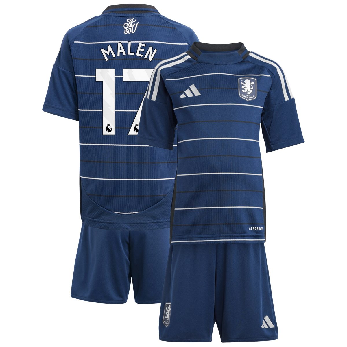 aston villa adidas third minikit 2024-25 with malen 17 printing Collection | Official Aston Villa Kits for Fans