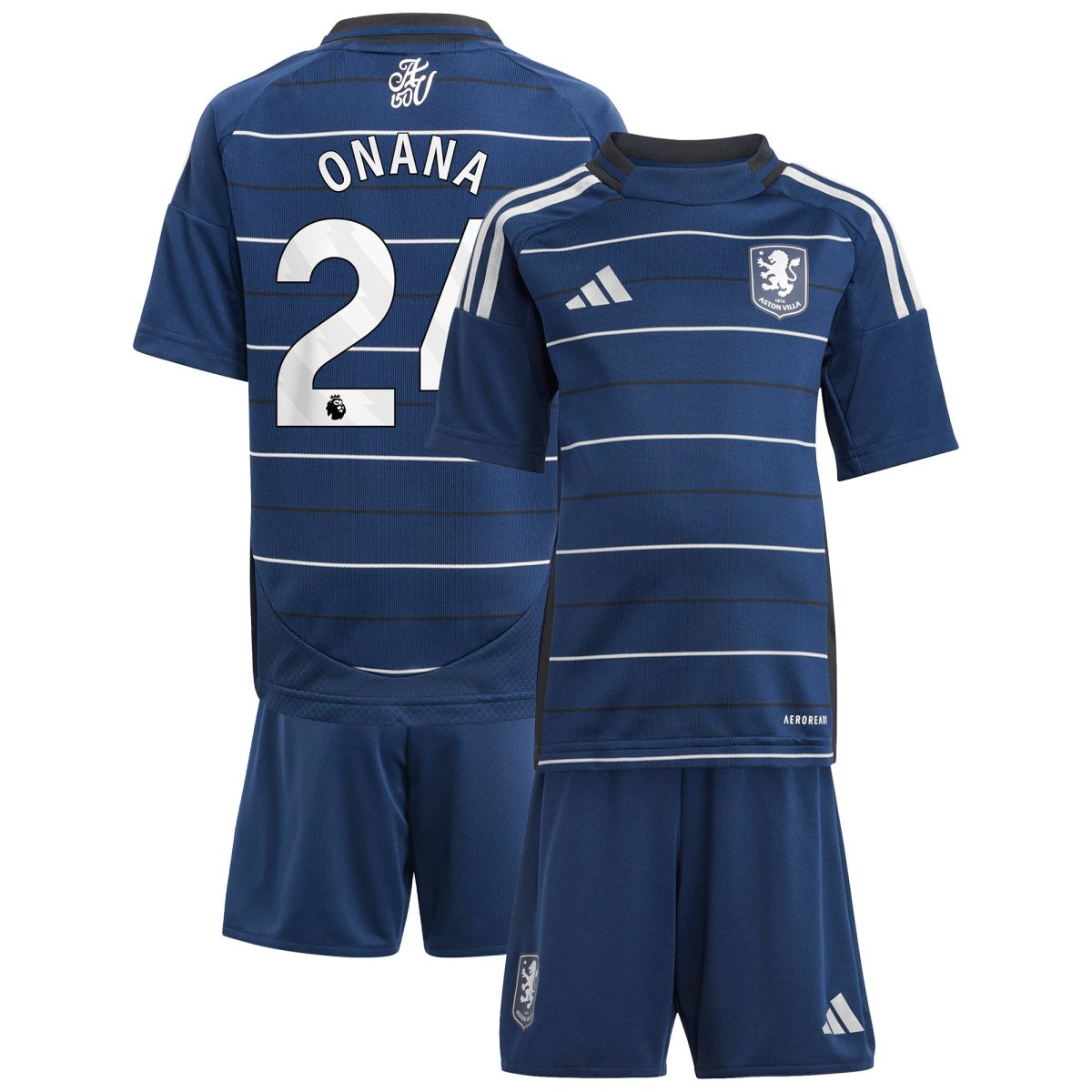 aston villa adidas third minikit 2024-25 with onana 24 printing Collection | Official Aston Villa Kits for Fans