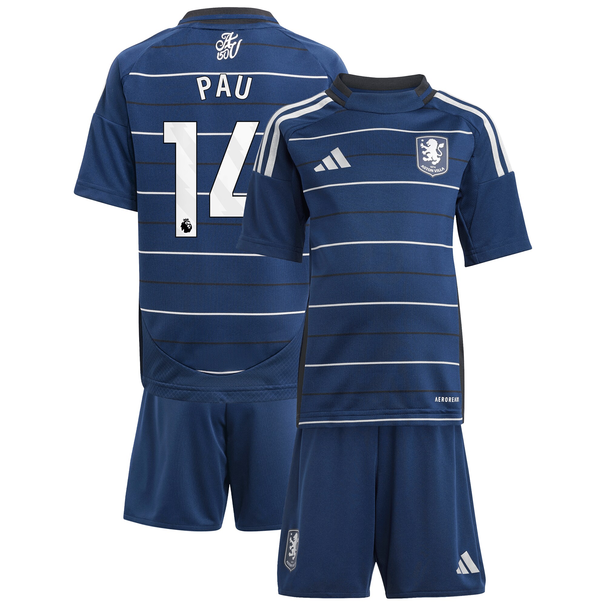 aston villa adidas third minikit 2024-25 with pau 14 printing Collection | Official Aston Villa Kits for Fans