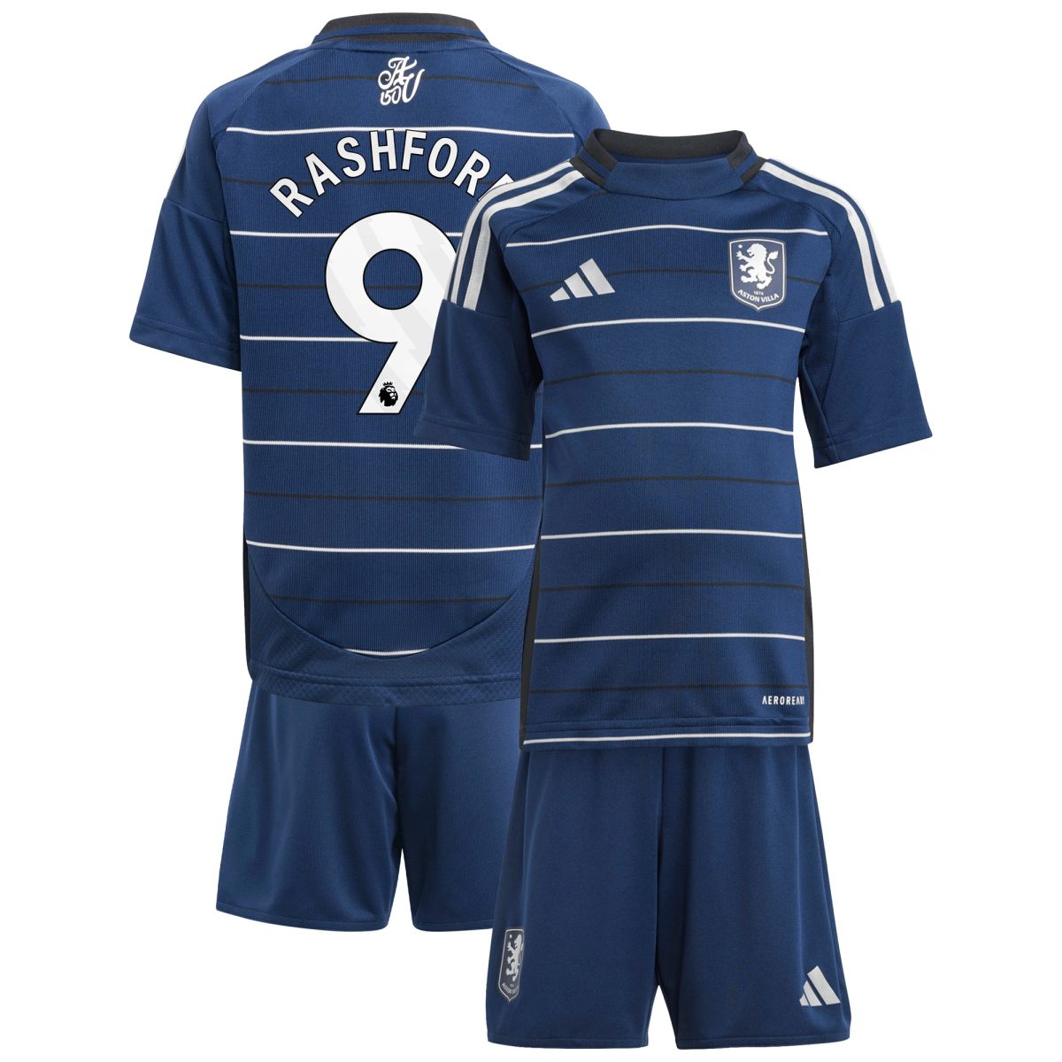 aston villa adidas third minikit 2024-25 with rashford 9 printing Collection | Official Aston Villa Kits for Fans